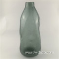 Recycled Glass Vase Flower Smoked Bubble Glass Gray